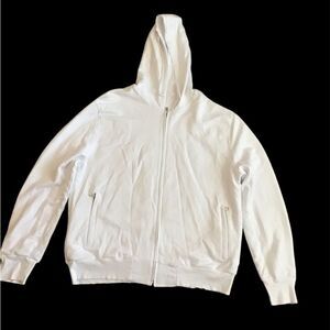 Cotton Citizen White Front Zip Hoodie New Size XXL